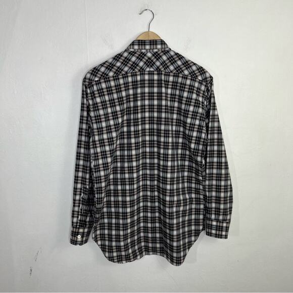 Billy Reid Standard Cut Plaid Check Button Down Shirt Size Medium - Picture 2 of 14